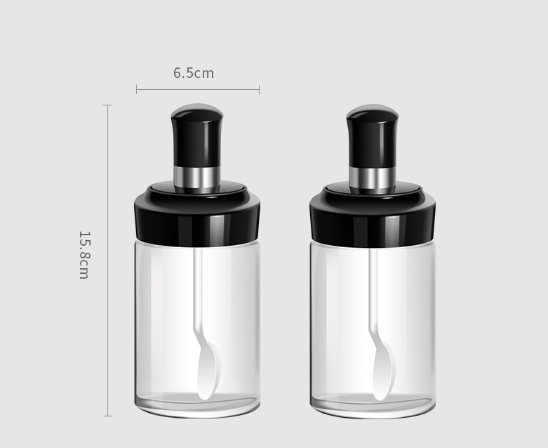 Glassbeholder m. pensel/skje