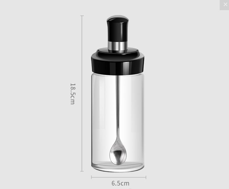 Glassbeholder m. pensel/skje