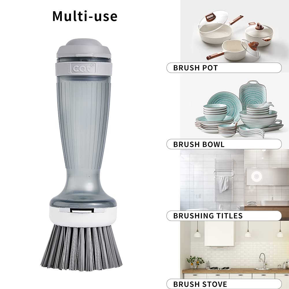 Oppvaskebørste med såpe dispenser